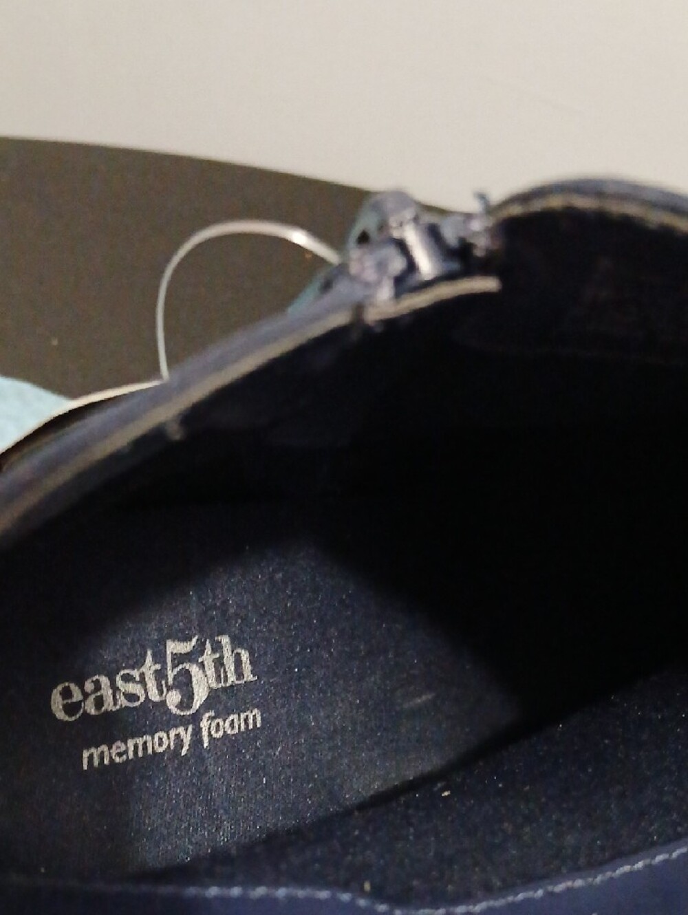 East 5th Navy Suede-Look Ankle Booties with Decorative Straps NWT - Picture 6 of 8